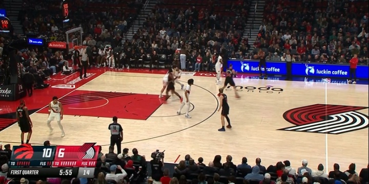 来了来了!首节5分55秒!杨瀚森直接替换登场了!